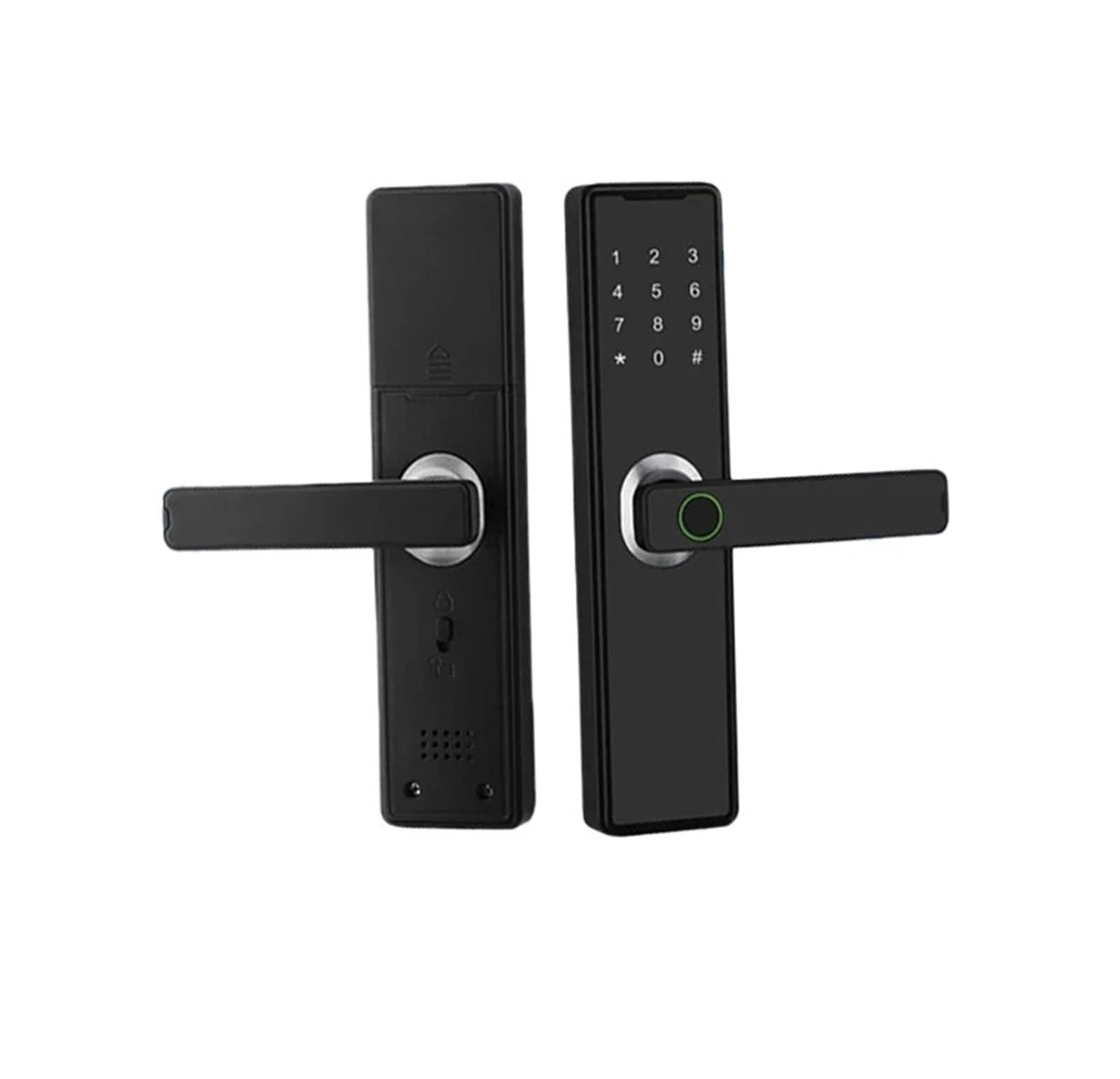 Cerradura Electronica, Teclado táctil con huella digital Bluetooth for puerta inteligente de apartamento cerradura de puerta de entrada sin llave for puerta delantera(22X185(5050),Silver Color)