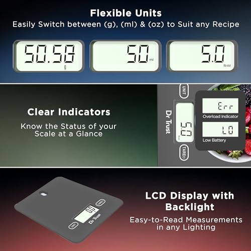 Image of Dr Trust (USA) Electronic Kitchen Digital Scale Weighing Machine - 517 (Gray)