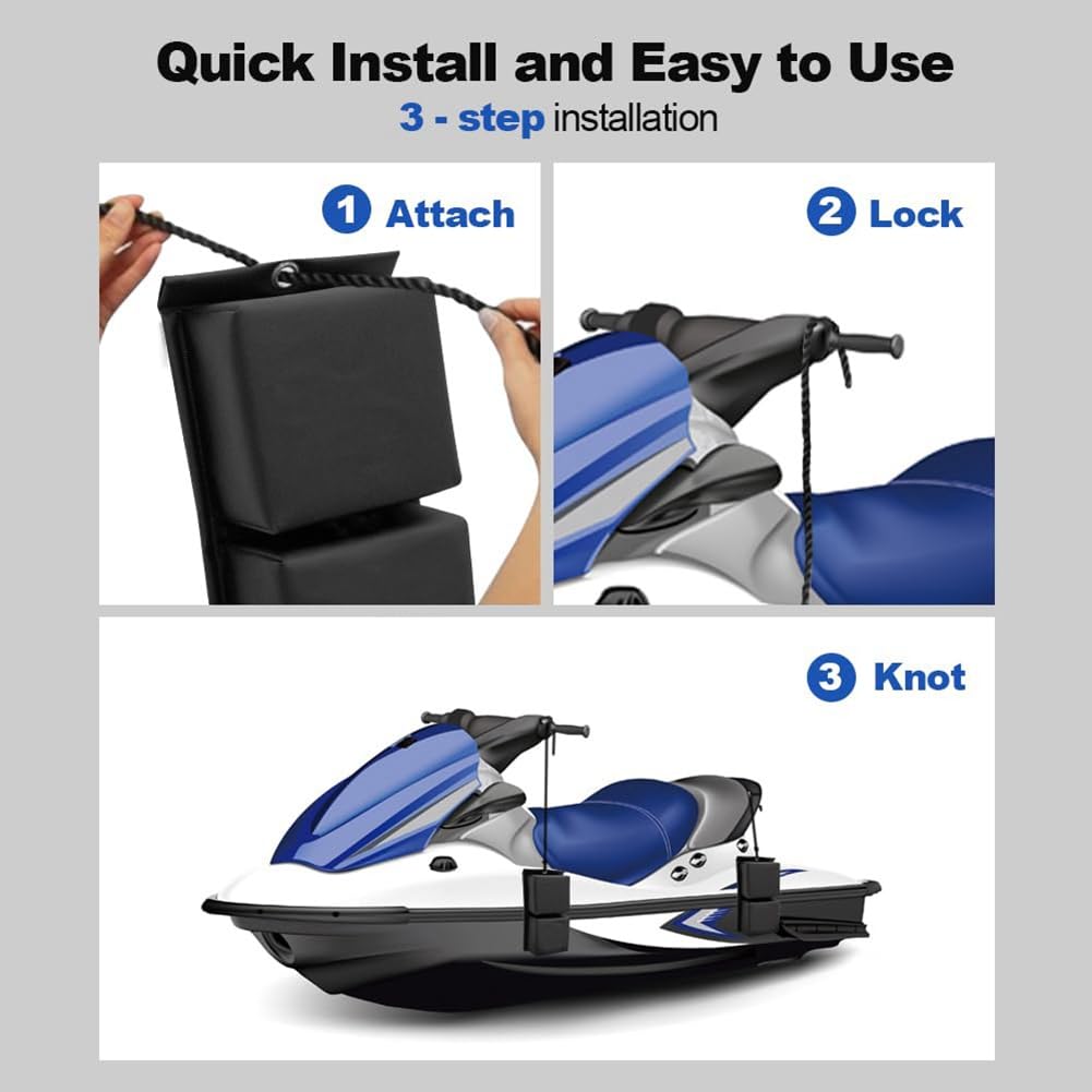Paraurti per Parafanghi PWC, Paraurti per Parabordi per Barche con Corde Elastiche, per Parafanghi per Moto d'Acqua, Parabordi per Barche