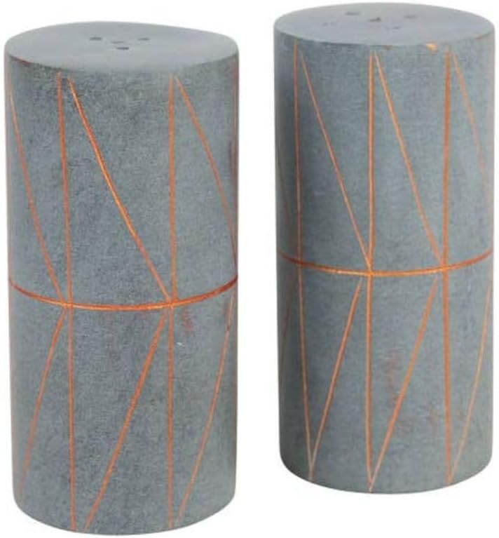 Copper Triangles Salt Pepper Shakers