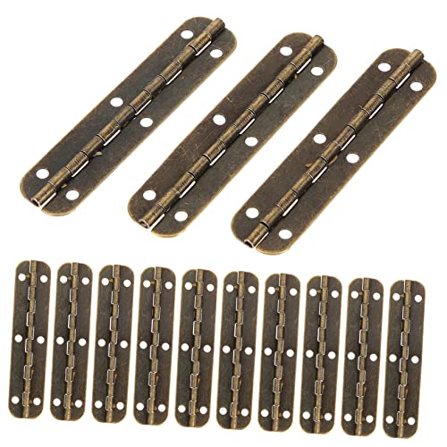 KICHOUSE 150mm Long Piano Hinge Heavy Duty 180 Degree Steel Flush Hinge for Wooden Box Cabinet Door