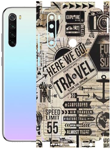 Image of AtOdds - Full Body Back Screen Guard Protector Film - Lamination Wrap Skin Sticker Compatible with REDMI Note 8 | Scratchproof Matte Finish (Explore)