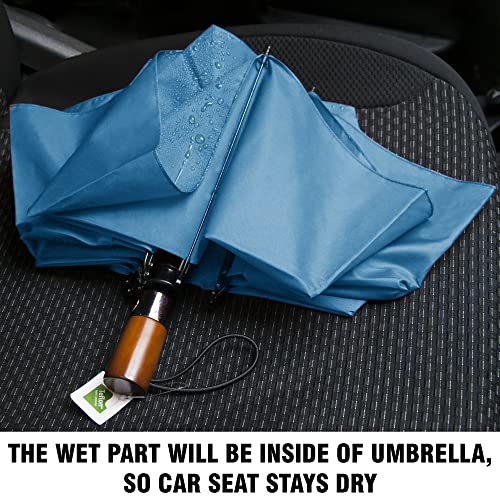 Image of Automatic Open Close Compact Travel Umbrella with Wind Vent Umbrella big size Lightweight Windproof Folding for men Women