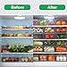 YekouMax Pantry Organizers and Storage Bins, Refrigerator Organizer, Plastic Stackable Storage Bins with Drawers, Pull-Out Cabinet Containers for Fridge Kitchen Office (2 PACK, Extra Large & Medium)