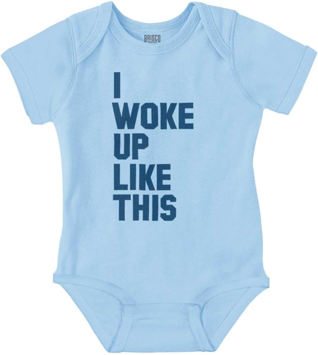Brisco Brands I Woke Up Like This Sleepy Naptime Baby Romper Boys or Girls