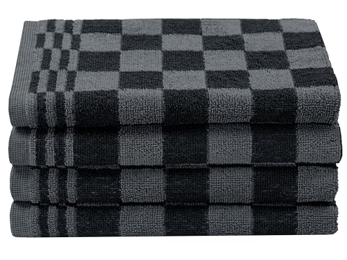 ZOLLNER Set de 4 essuie-Mains de Cuisine en Coton 50x50 cm - essuie-Mains très absorbants et...