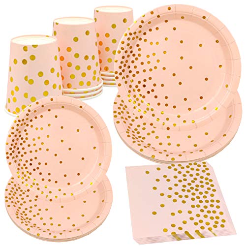 Juego De Vajilla Desechable 40 Incluir 10 9 Pulgadas Plato Papel 10 Platos De Cena De 7 Pulgadas 10 Servilletas Y 10 Vasos De Papel Adecuado Para Bodas Adultos Cumplea�Os Navidad 10 Personas Usan