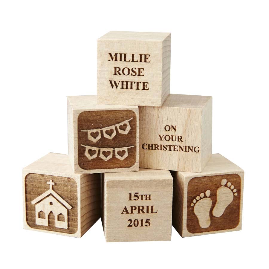 Personalised Christening Gift Building Block