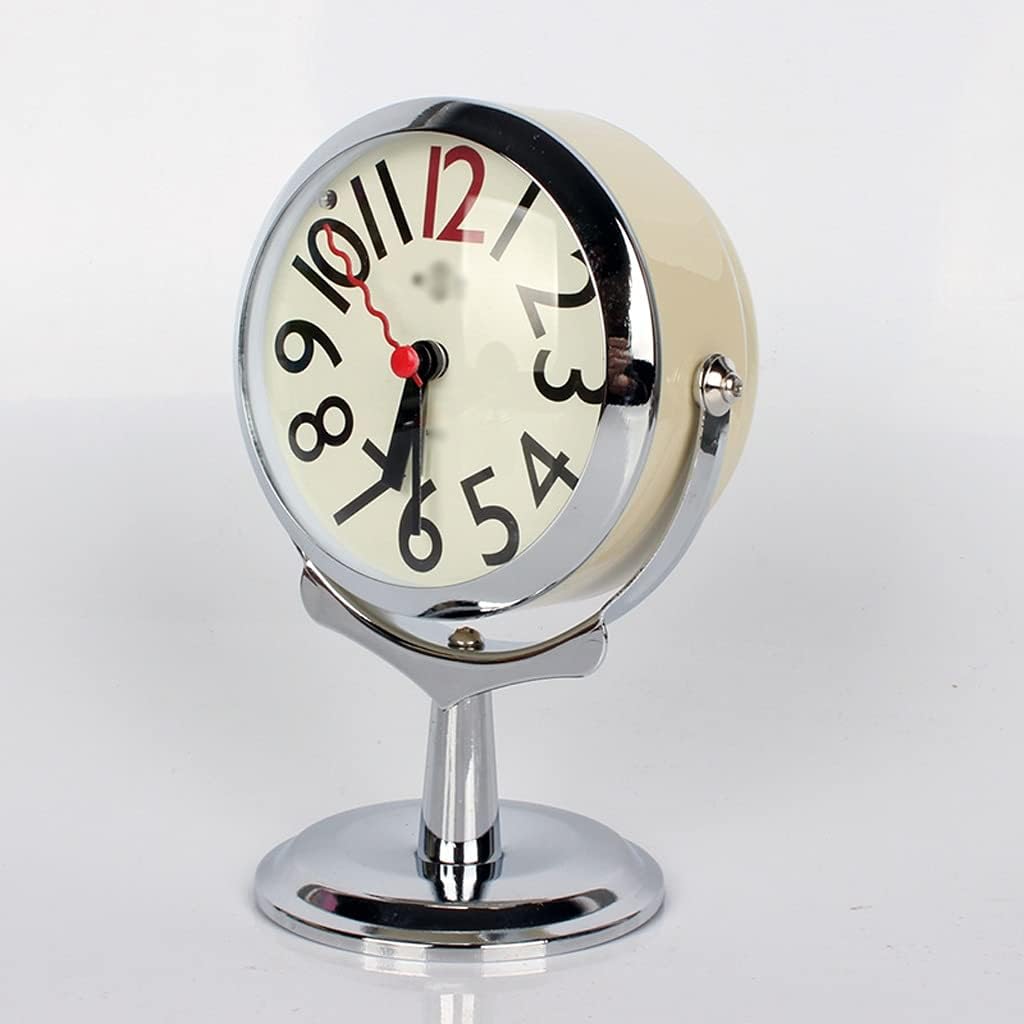 FMURY Electronic Table Clock Home Circular Needle Bedroom Living Room Desk Clock Brief Table Decoration Accessories(D)