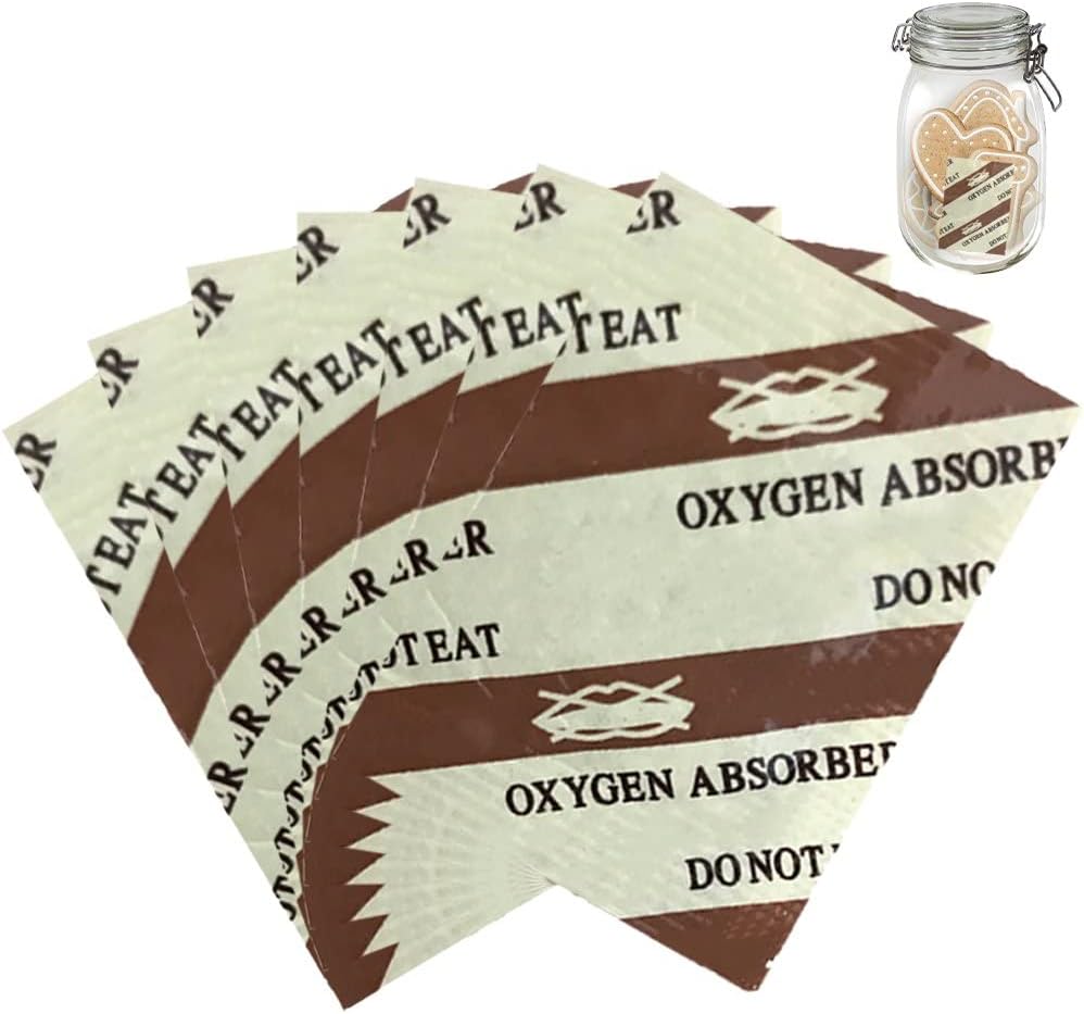 Wudaizhi Oxygen Absorber for Food Grade 100 Pieces Oxygen Absorber in Vacuum Bags Oxygen Observer for Food Homemade Jerky Storage