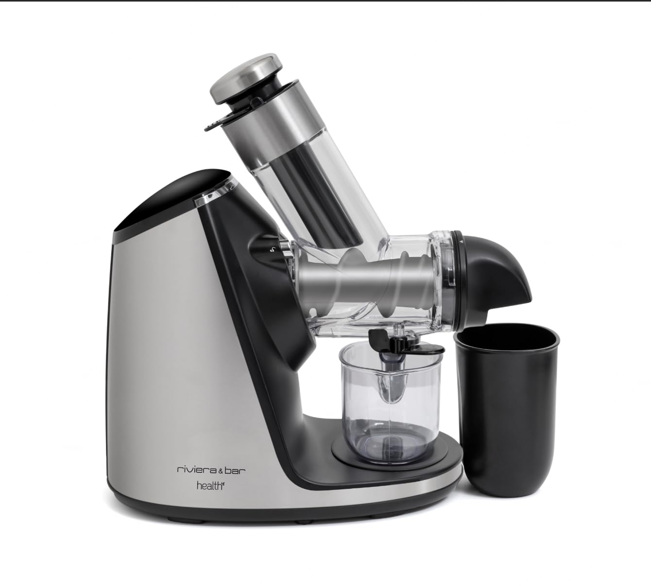 Riviera&bar Extractor de jugo Horizontal Tornillo Inox - Extracción en frío, conservación de nutrientes y enzimas, limpieza fácil - Seguridad bloqueo - Acero inoxidable duradero