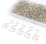Lemonfilter 200Pcs Christmas Ornament Hooks Christmas Tree Hanger Hooks S Hooks Hanging Hook for Chr