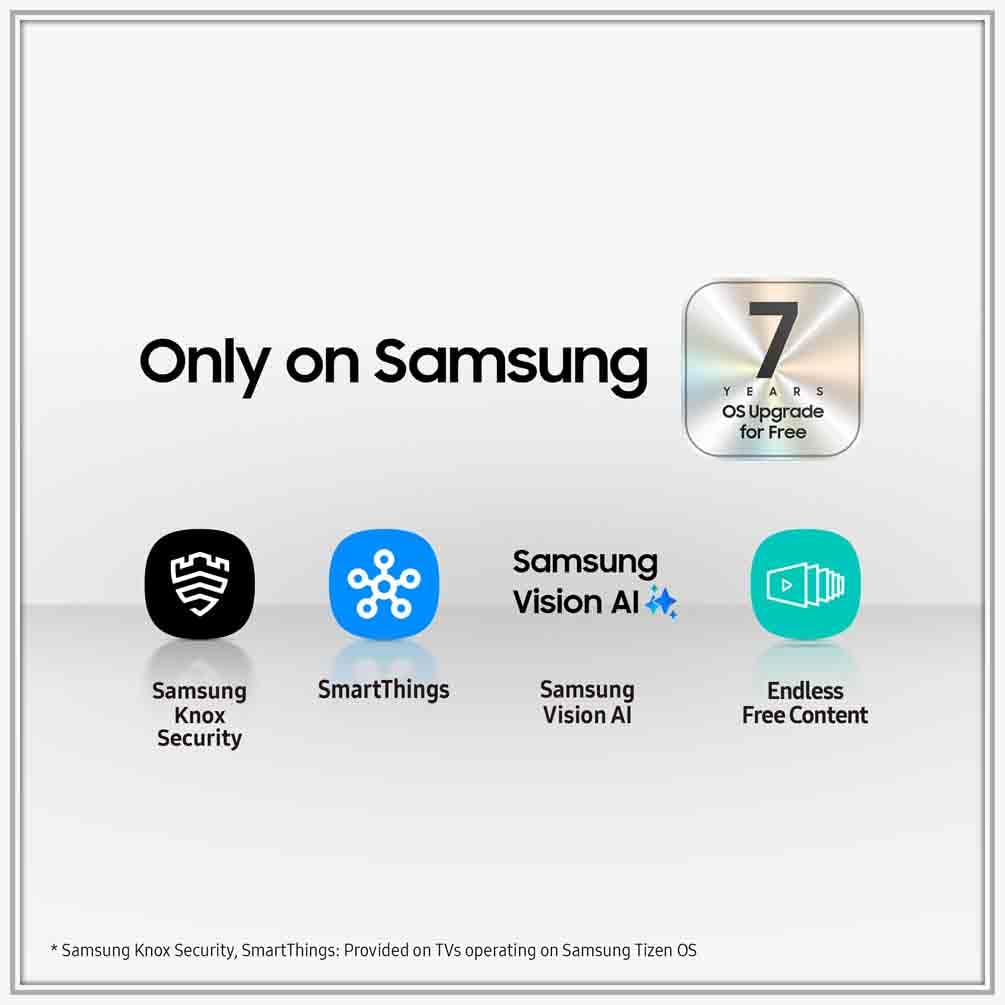 Samsung HD Smart TV 32'' UE32H5000FKXZT HD, Hyper Real Processor, HDR & Pur Color, Smart Experience, OTS Lite & Adaptive Sound, SlimLook Design, 2025