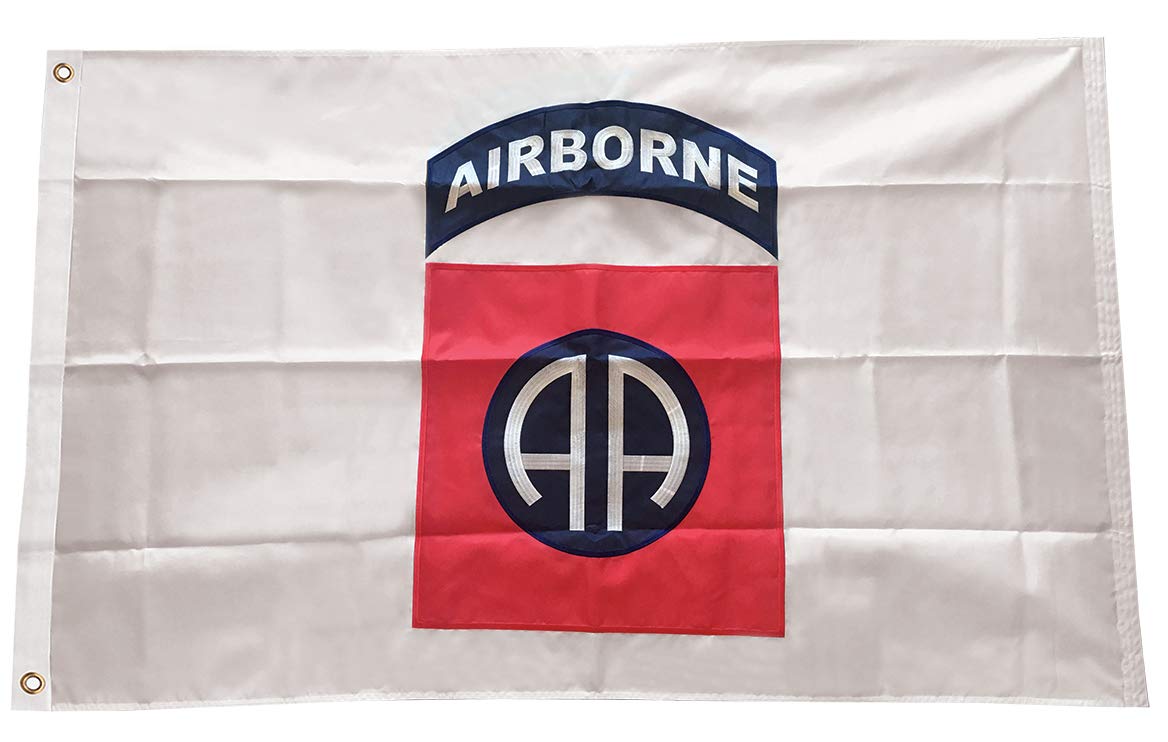 4Less Co 3x5 Airborne 82nd Flag Nylon Embroidered Double Sided (White)