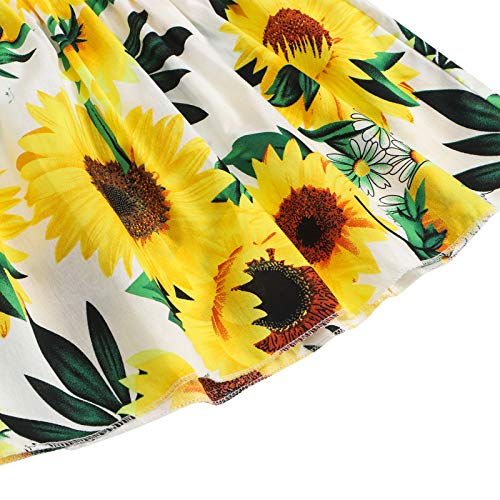 Mlpeerw Toddler Baby Girl Floral Dresses Kids Sleeveless Strap Elastic Top Flower Party One Piece Dress Skirt Summer Outfits thumb #4
