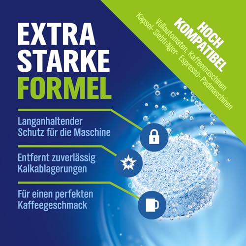 WoldoClean Entkalkungstabletten für Kaffeevollautomaten - 15 Tabs kompatibel mit allen gängigen Herstellern, Entkalker für Kaffeemaschinen