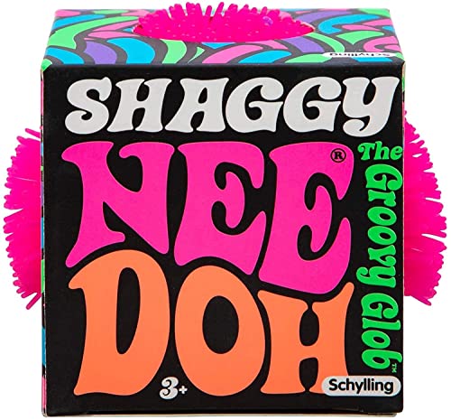 Nee-Doh Schylling Shaggy Groovy Glob! Squishy, Squeezy, Stretchy Stress Balls Neon Colors Gift Set Party Bundle - 3 Pack (Assorted Colors) image 9