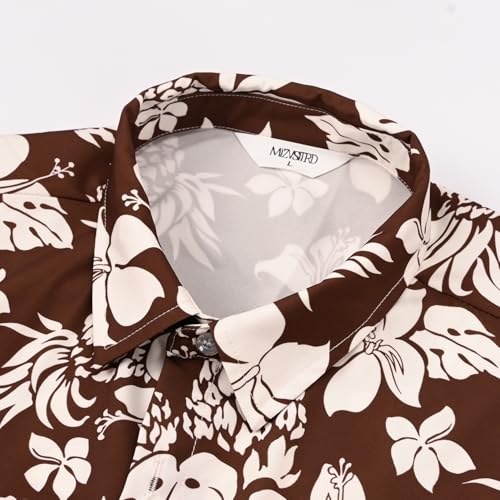 Image of Hawaiian Shirt for Men Tropical Shirts Summer Beach Button Down Short Sleeve Luau Aloha Floral Cruise Vacation Outfit 2026