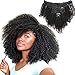 Afro Kinky Curly Clip in Human Hair Extensions for Black Women 10 Inches Natural Color Full Head Thick 4B 4C Clip in Hair Extensions 8 Pieces per Set 120 Gram