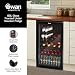 Swan 80L Glass Fronted Under Counter Beer and Drinks Fridge, 3 Shelves, Interior Light, Adjustable Thermostat, Reversible Door and Adjustable Feet, E Energy Rated, Black, SR12030BN