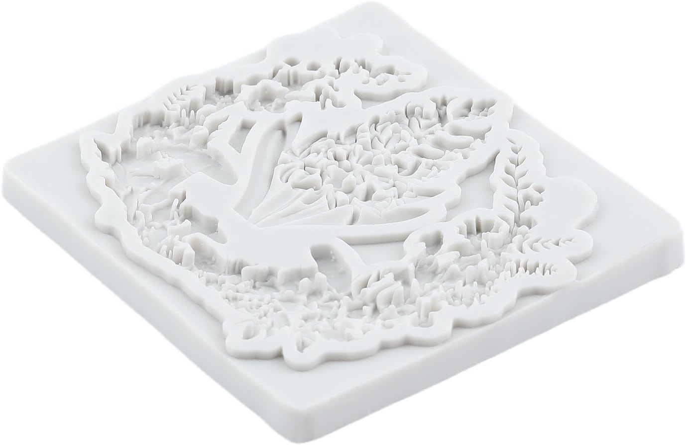 Lingzhi Flower Wreath Fondant Molds Mushroom Silicone Mold for Cake Decoration Cupcake Topper Chocolate Candy Sugar Gum Paste Polymer Clay image 4