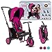 smarTrike STR3 Triciclo pieghevole per bambini, con certificazione per passeggino, per 1,2,3 anni, Rosa