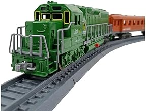 Toy Train with Track Set for Kids — 18 Piece Battery Operated Electric Train Set with Passenger Carriage Sound Light Effects Retro Classic Locomotive Toy