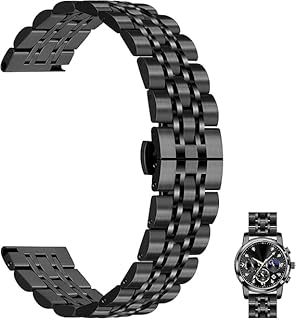 V Volt 22mm Watch Band Compatible with Samsung Galaxy Watch 3/Gear S3/Huawei GT4 GT3 46mm/Huawei Watch 3/4/GT2E Pro/4, Premium Stainless Steel Metal Link Bracelet