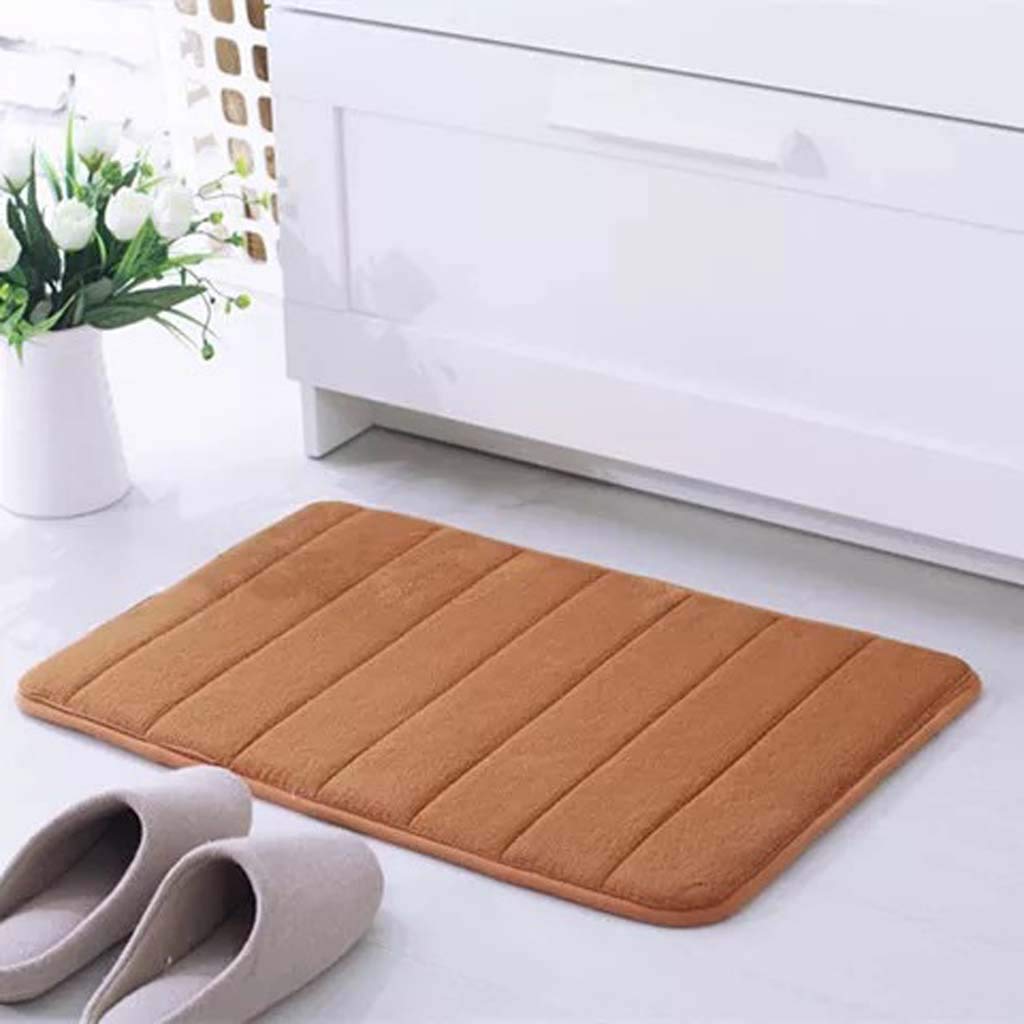 Grand tapis de salle de bain 100x180 cm en velours corail pour créer une ambiance spa à la maison