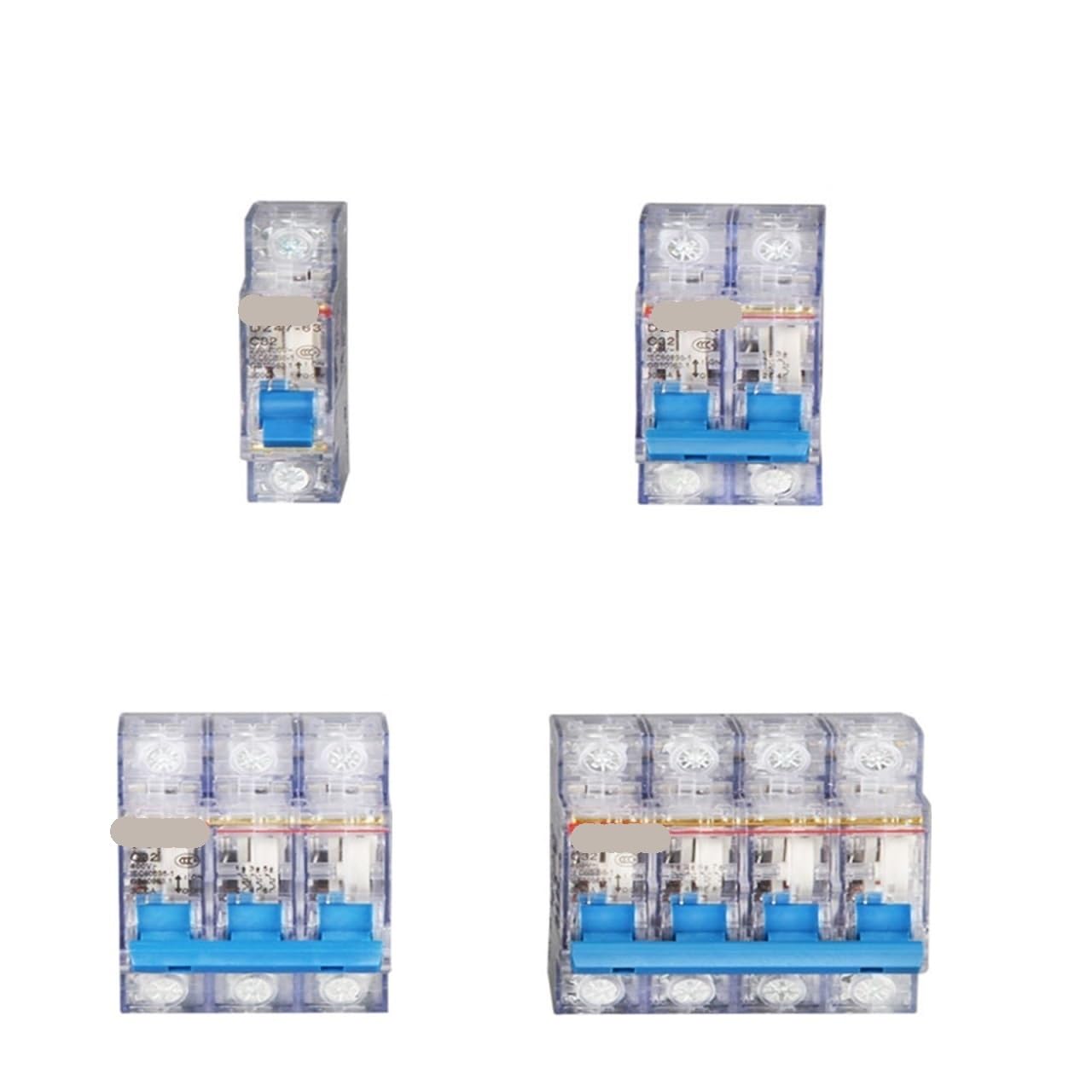 Mini disjoncteur DZ47 transparent 2P 16A contre les surcharges