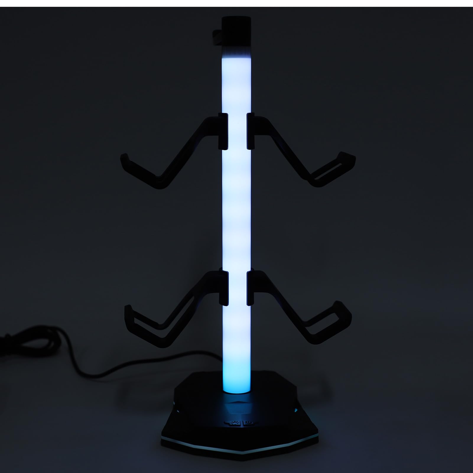 4 Controller 1 Cuffia Supporto Luci RGB, Gancio Rimovibile per