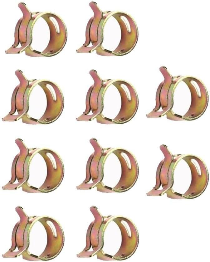 10 Pack 8mm 5/16 Inch Clip Hose Clamps Fuel Pipe Vacuum Oil Hose Line Suitable Automotive And Engine Applications