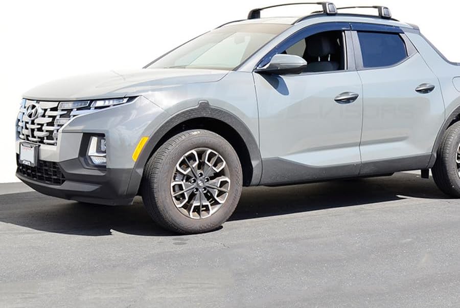 WellVisors Window Visors Wind Deflectors Compatible with Hyundai Santa Cruz 2022+ Premium Series Rain Guards 3-847HY029
