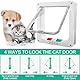 Lectorias ABS-Acryl Katzenklappe Innentür, Hundeklappe für Hundes, Katzentür Zimmertür, Hundetür Fenster Magnets-Verschluss, Katzentüren für Wand, Cats Door, für Haustiere, Innen Außentür, Weiße.