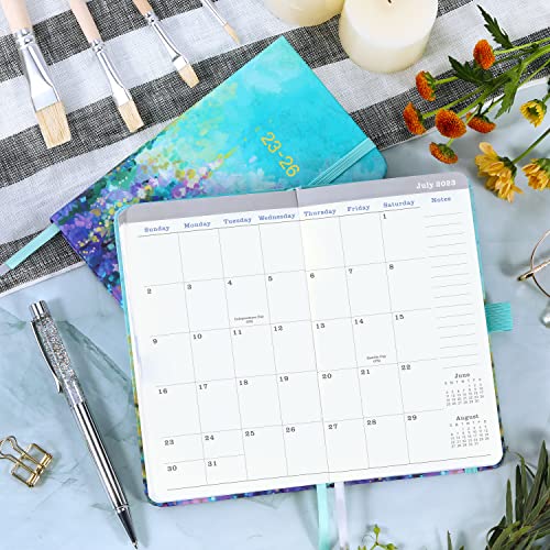 2023-2026 Pocket Planner/Calendar - Monthly Pocket Planner/Calendar With 63 Notes Pages, July 2023 - June 2026, 3.8" X 6.3", 3 Year Monthly Planner With Inner Pocket And Pen Hold - Painting Oil #TOP1