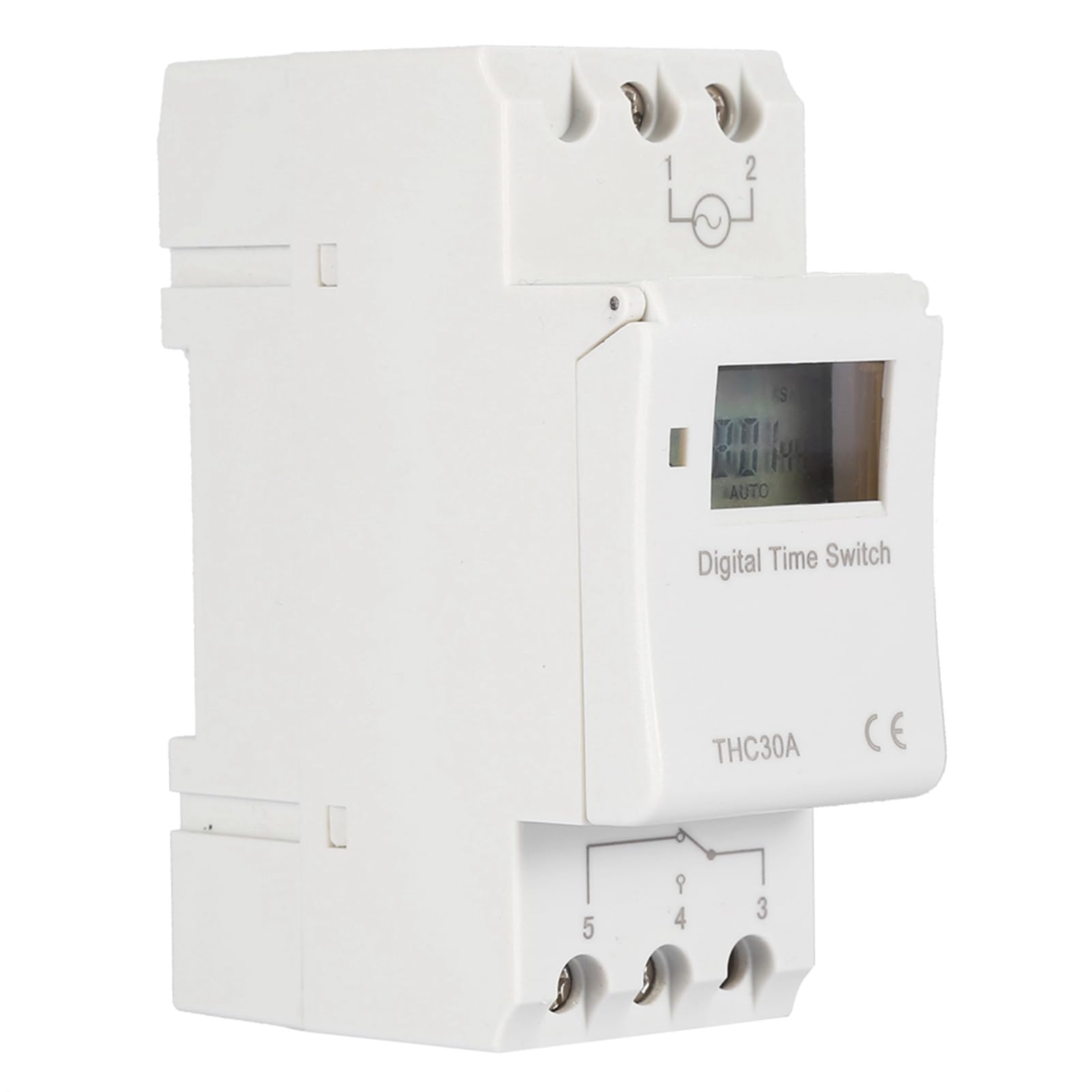 THC Programmable Timer Switch DIN Rail Digital Time Relay 30A AC-DC (110V)