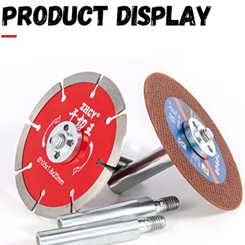 Image of DIY Crafts Only Stainless Steel M14 Material Rotary Extension Shaft Rod Thread for Electric Rotary Polisher,Car Polisher,Polishing Pads,Backing Plate Sucker (3x Rod, 4 inchinch Extension Shaft)