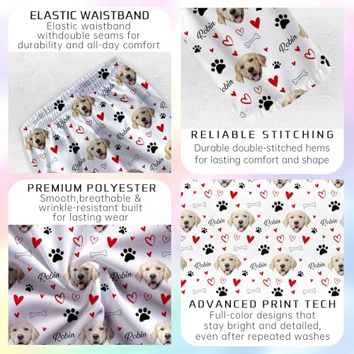 Custom Pajama Pants Personalized Photo Christmas Pajamas Pants for Men Customized Pet Face Pj Bottoms Sleep Trousers3