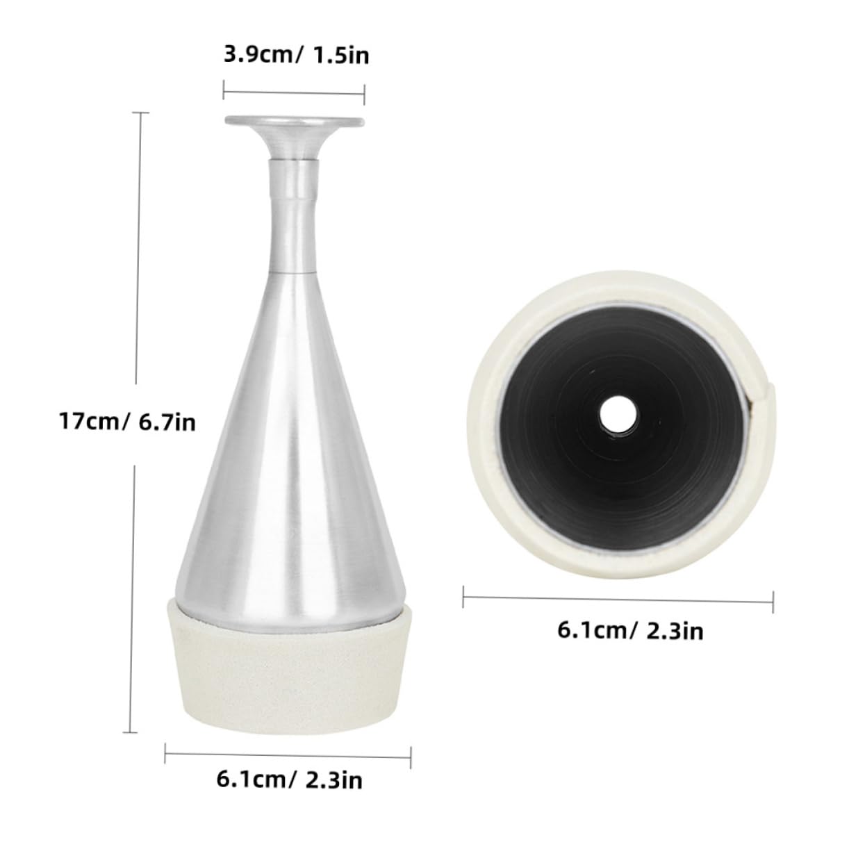Argolla abierta corneta, codo de tubería Niquelado