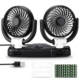 Large compatibilité et fixation facile : design compact et portable, avec long câble et adhésifs solides pour fixer le ventilateur en toute sécurité sur le tableau de bord, les accoudoirs ou le siège. Compatible avec les voitures, camionnettes, SUV, caravanes, bateaux et plus encore.