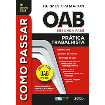 Capa do livro COMO PASSAR NA OAB 2ª FASE - PRATICA TRABALHISTA - 9ª ED - 2022