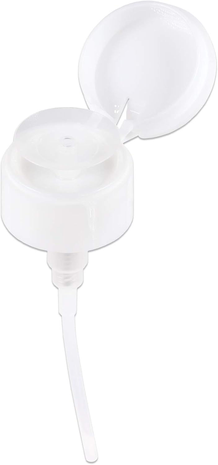 Pana 7oz. (Quantity: 2 Pieces) Clear Color Alcohol Labeled Liquid Push Down Pump Dispenser Empty Bottle with Flip Top Cap