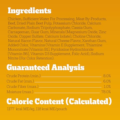 Pedigree 10160292 Chopped Ground Dinner Adult Soft Wet Dog Food, Beef, Bacon & Cheese Flavors thumb #6