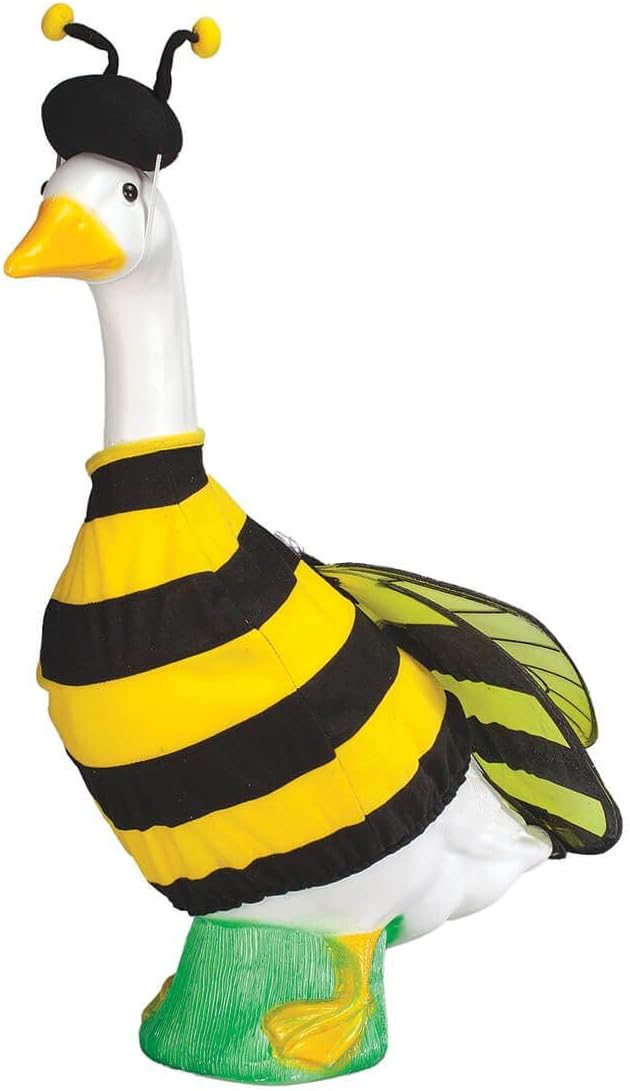 Gajula.Enterprises Bumble Bee Large Goose Outfit – Fits 23" Goose Statue