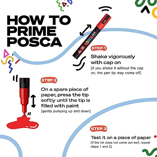 posca uni PC-5BR Water-Based Paint Markers, Reversible Brush Tip (1.0-4.0mm), Light Pink, 3 Count by posca - Used condition - US$8.23