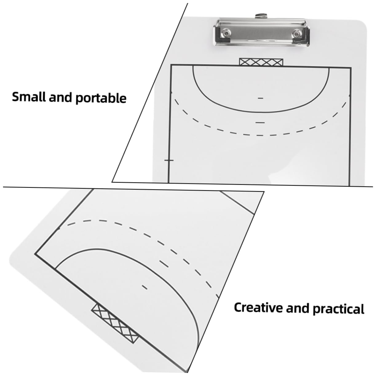 Tablero Táctico de Balonmano de Pvc Blanco, 2 Piezas
