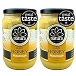 Pure Raw Honey Great Taste Award 2025 Single Source from Srebarna Biosphere Region, Unfiltered, Unpasteurized Cold Extracted in Glass Jar 900g by natura Honey (Pack of 2)