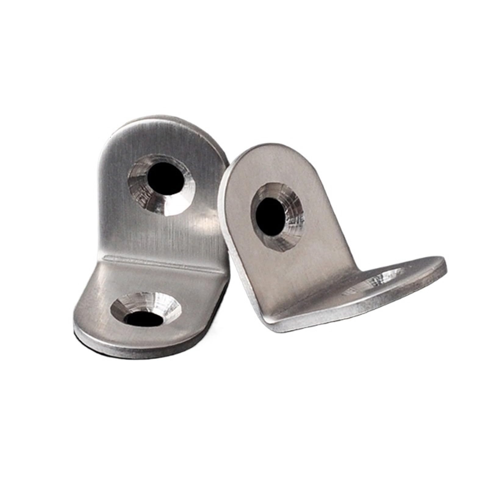 Staffe angolari in acciaio inox, 50 pezzi, staffe di fissaggio angolari di sette dimensioni, supporto per mobili (80 x 80 x 20 mm)