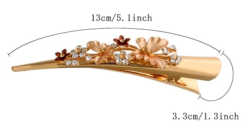 Miniatura 7 de Fashion & Lifestyle Juego de 4 pinzas de corte de cocodrilo grandes de aleación de metal para mujeres y niñas, horquillas para el cabello muy