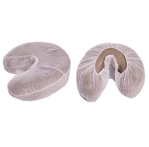 Miniatura 10 de Paquete de 75 fundas desechables para reposacabezas de masaje, fundas para reposacabezas de cara, color negro